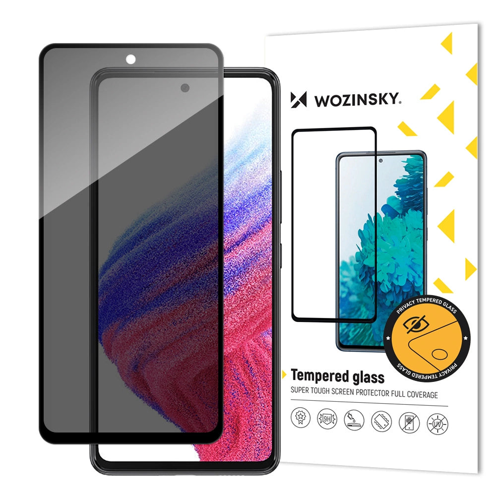 Wozinsky Privacy Glass Temperet glas til Samsung Galaxy A53 5G med Anti Spy Privacy Filter