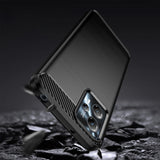 Carbon Case til Motorola Moto G13 fleksible silikone carbon cover sort