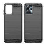Carbon Case til Motorola Moto G13 fleksible silikone carbon cover sort