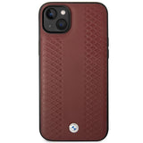 Case BMW BMHCP14S22RFGR iPhone 14 6,1" Burgundy/burgundy læder diamant mønster