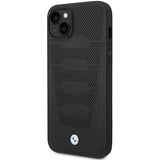 Case BMW BMHCP14S22RPSK iPhone 14 6.1" sort/sort læder sæder mønster