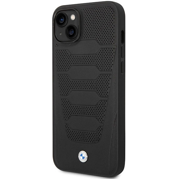 Case BMW BMHCP14S22RPSK iPhone 14 6.1" sort/sort læder sæder mønster