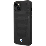 Case BMW BMHCP14S22RPSK iPhone 14 6.1" sort/sort læder sæder mønster