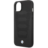 Case BMW BMHCP14S22RPSK iPhone 14 6.1" sort/sort læder sæder mønster