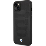 Case BMW BMHCP14S22RPSK iPhone 14 6.1" sort/sort læder sæder mønster