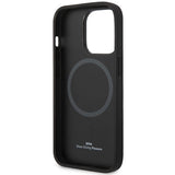 Case BMW BMHMP14L22RPSK iPhone 14 Pro 6.1" sort/sort læder sæder mønster MagSafe