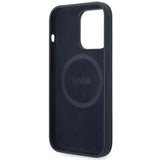 Case BMW BMHMP14LSILNA iPhone 14 Pro 6,1" marineblå/marineblå Silicone Metal Logo MagSafe