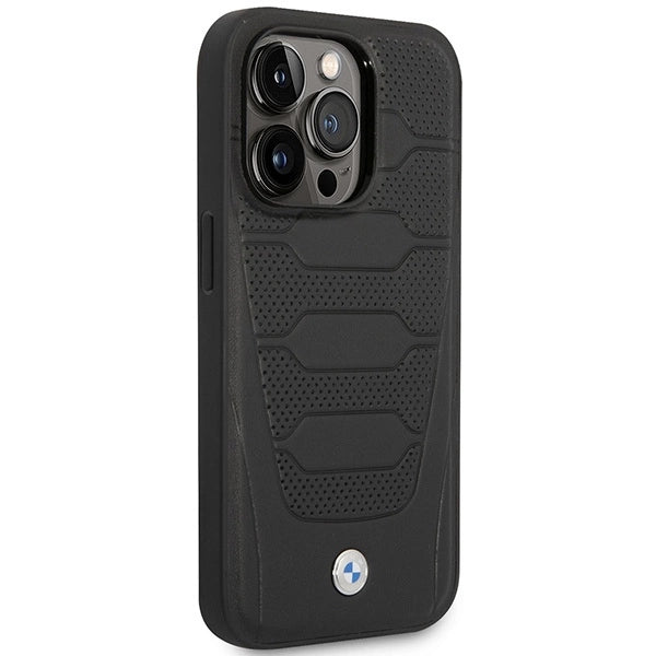Case BMW BMHMP14X22RPSK iPhone 14 Pro Max 6.7" black/black Leather Seats Pattern MagSafe