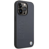 Case BMW BMHMP14XSLLNA iPhone 14 Pro Max 6.7" navy/navy hardcase Leather Hot Stamp MagSafe