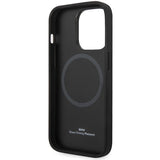 Case BMW BMHMP14XSLLNA iPhone 14 Pro Max 6.7" navy/navy hardcase Leather Hot Stamp MagSafe