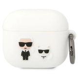 Karl Lagerfeld KLACA3SILKCW AirPods 3 cover hvid/hvid Silikon Karl & Choupette