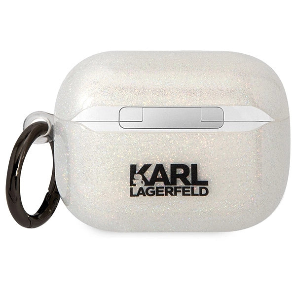 Karl Lagerfeld KLAPHNKCTGT Airpods Pro cover gennemsigtige Gliter Karl&Choupette