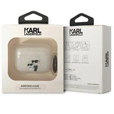 Karl Lagerfeld KLAPHNKCTGT Airpods Pro cover gennemsigtige Gliter Karl&Choupette