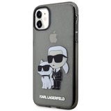 Karl Lagerfeld KLHCN61HNKCTGK iPhone 11 / Xr 6.1" black/black hardcase Gliter Karl&Choupette
