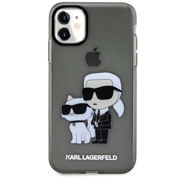 Karl Lagerfeld KLHCN61HNKCTGK iPhone 11 / Xr 6.1" black/black hardcase Gliter Karl&Choupette