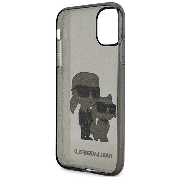 Karl Lagerfeld KLHCN61HNKCTGK iPhone 11 / Xr 6.1" black/black hardcase Gliter Karl&Choupette