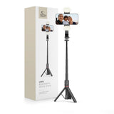 Tech Protect L05 S Bluetooth Selfie Stick Stativ & Led Lys Sort