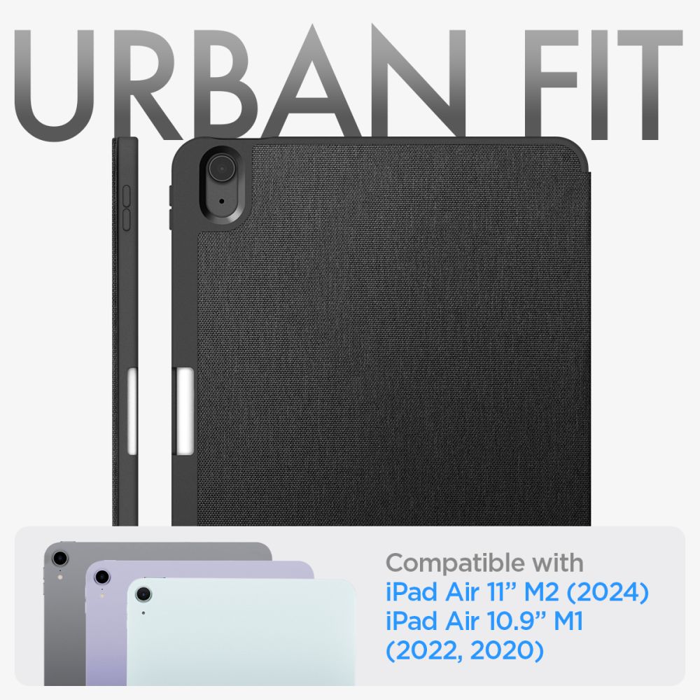 Spigen Urban Fit Ipad Air 10.9” 4 / 5 / 2020 2022 / 11” 6 / 7 / 8 / 2024 2026 Sort