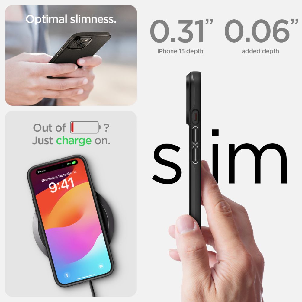 Spigen Thin Fit Iphone 15 Sort