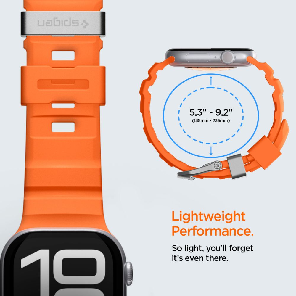 Spigen Wbs2 Remmen Til Apple Watch 8 / 9 / 10 / 11 / 12 / Se / Ultra (44 / 45 / 46 / 49 Mm) Orange