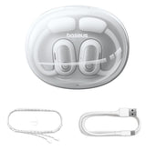 Baseus Eli Sport 1 Headset True Wireless Stereo (TWS) Ørekrog, Open-ear Opkald/musik USB Type-C Bluetooth Hvid