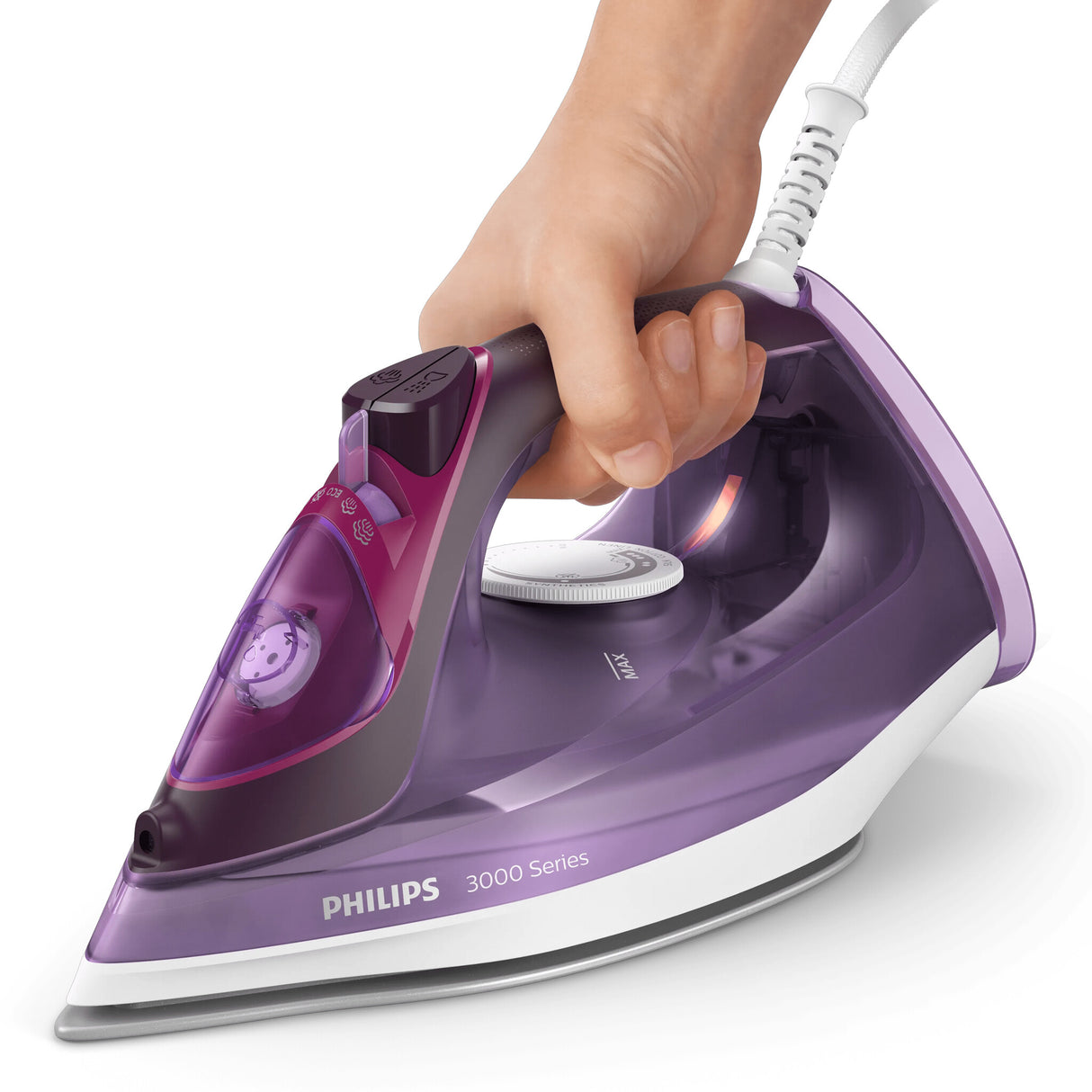 Philips 3000 series DST3041/30 strygejern Dampstrygejern Keramisk strygesål 2600 W Violet