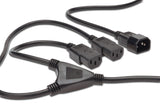 Digitus AK-440400-017-S el-ledning Sort 1,7 m IEC C14 C13 forbinder