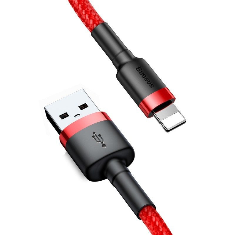 Baseus Cafule USB Lightning kabel 2,4 A 1 m (sort + rød)