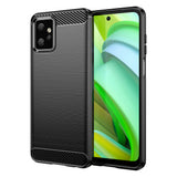 Carbon Case til Motorola Moto G Power 2023 fleksibelt silikone carbon cover sort