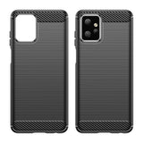 Carbon Case til Motorola Moto G Power 2023 fleksibelt silikone carbon cover sort
