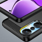 Carbon Case til Infinix Hot 20S med fleksibelt silikone carbon cover sort
