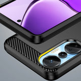 Carbon Case til Infinix Hot 20S med fleksibelt silikone carbon cover sort