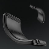 Carbon Case for Infinix Hot 20 fleksibelt silikone carbon cover sort