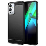 Carbon Case til Infinix Note 12i med fleksibelt silikon carbon cover sort