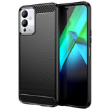 Carbon Case til Infinix Note 12i med fleksibelt silikon carbon cover sort