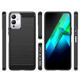 Carbon Case til Infinix Note 12i med fleksibelt silikon carbon cover sort
