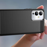 Carbon Case til Infinix Note 12i med fleksibelt silikon carbon cover sort