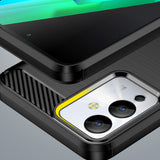 Carbon Case til Infinix Note 12i med fleksibelt silikon carbon cover sort