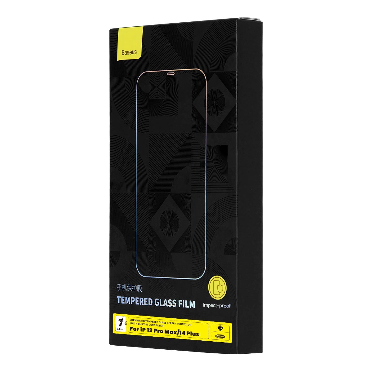 Baseus Full Screen Tempered Glass til iPhone 14 Plus / 13 Pro Max med højttaler dækning 0,4 mm + montering kit