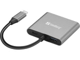 Sandberg 136-44 USB grafisk adapter Grå