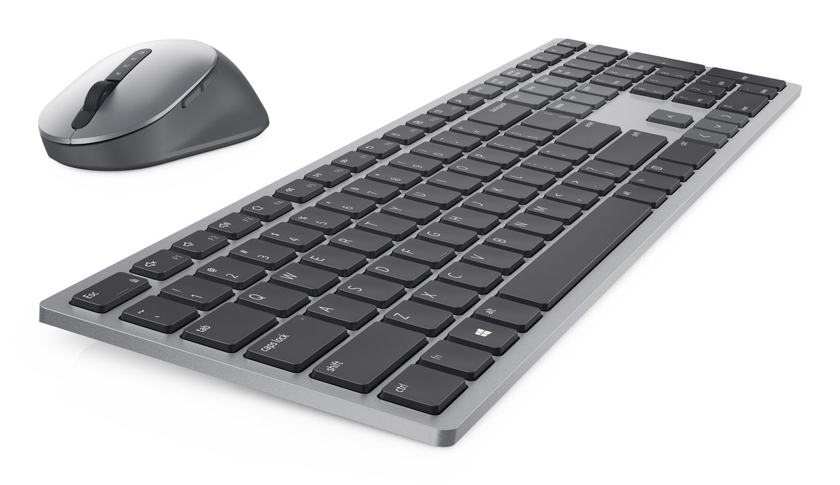 DELL KM7321W tastatur Mus inkluderet Kontor RF trådløs + Bluetooth QWERTY Russisk Grå, Titanium
