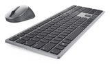 DELL KM7321W tastatur Mus inkluderet Kontor RF trådløs + Bluetooth QWERTY Russisk Grå, Titanium