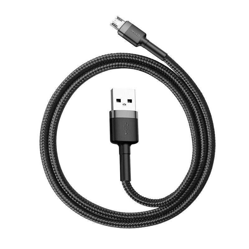 Baseus Cafule Micro USB-kabel 2,4 A 1 m (grå + sort)