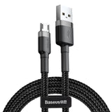 Baseus Cafule Micro USB-kabel 2,4 A 1 m (grå + sort)