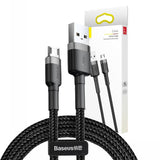 Baseus Cafule Micro USB-kabel 2,4 A 1 m (grå + sort)