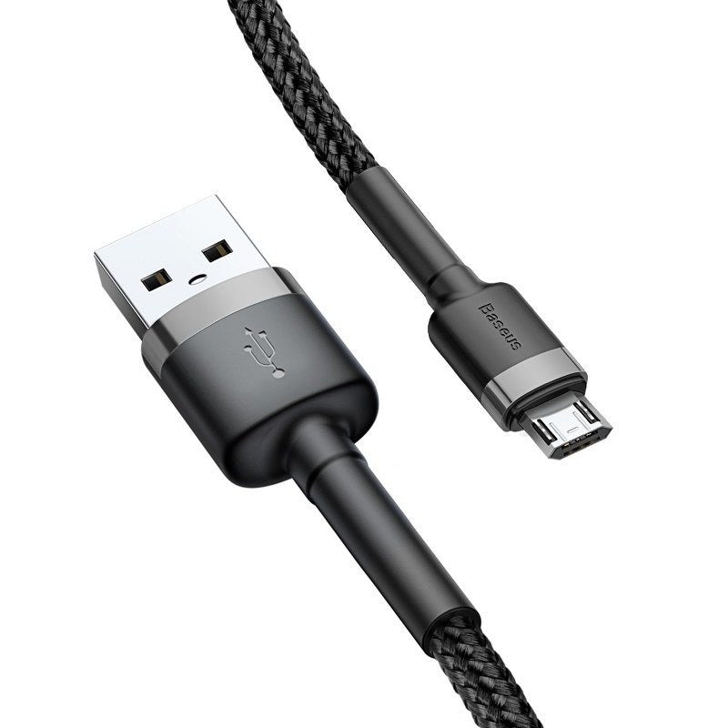 Baseus Cafule Micro USB-kabel 2,4 A 1 m (grå + sort)