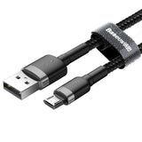 Baseus Cafule Micro USB-kabel 2,4 A 1 m (grå + sort)