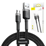 Baseus Cafule Micro USB-kabel 1,5 A 2 m (grå + sort)