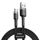 Baseus Cafule Micro USB-kabel 1,5 A 2 m (grå + sort)