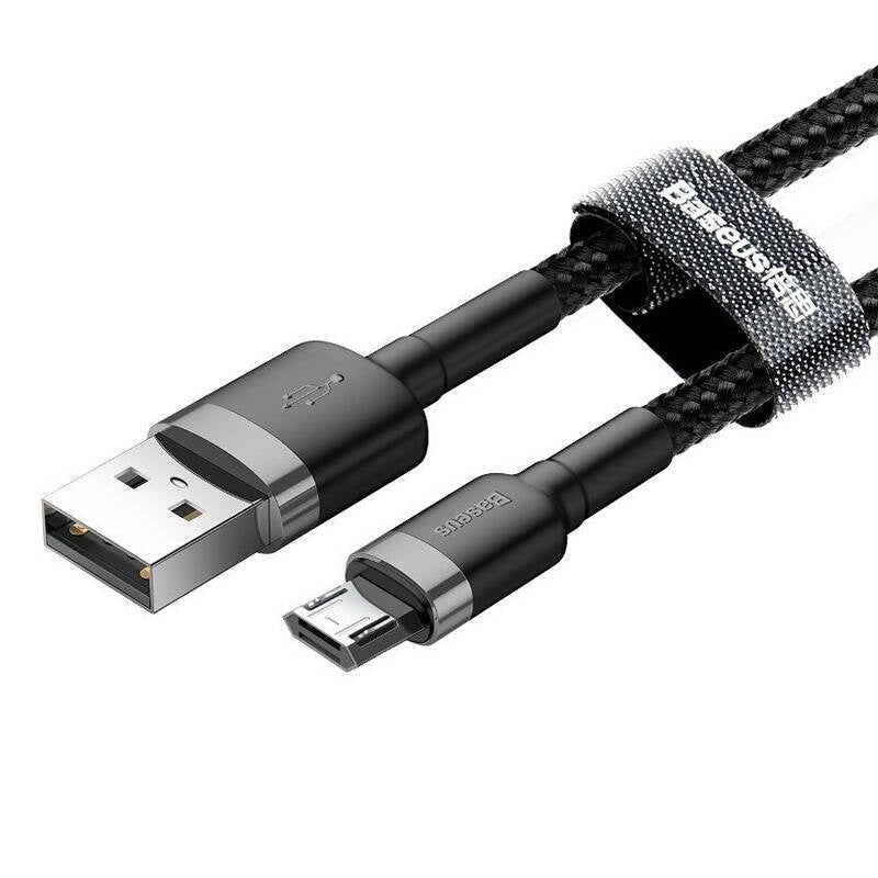 Baseus Cafule Micro USB-kabel 1,5 A 2 m (grå + sort)